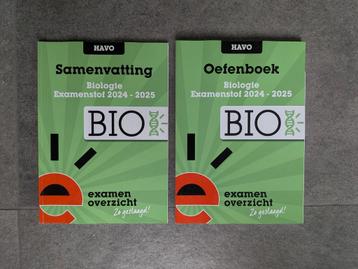 Examen Overzicht Biologie HAVO examenstof 2024 - 2025 beschikbaar voor biedingen