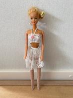 Barbie, witte jurk, jaren 80/90, Ophalen of Verzenden, Gebruikt, Barbie