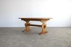 brutalist eettafel | vintage tafel | eiken | verlengbaar, Gebruikt, ., Eikenhout, Vijf personen of meer