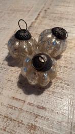 Drie zilveren heksenballen / kerstballen, Antiek en Kunst, Ophalen of Verzenden