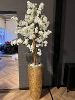 Mooi schelpenvazen met bloesem, Ophalen of Verzenden, Zo goed als nieuw