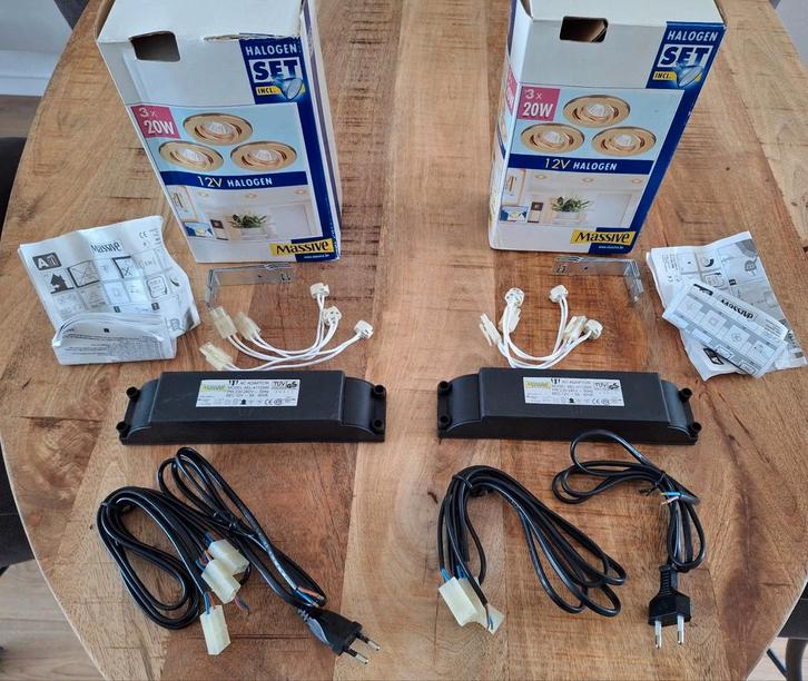 12V 5A Halogeen Trafo / Adapter 2 stuks, Huis en Inrichting, Lampen | Hanglampen, Nieuw, Minder dan 50 cm, Kunststof, Metaal, Ophalen of Verzenden