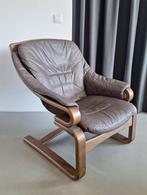 vintage Deens design lounge chair Apollo door Svend Skipper, Ophalen, 75 tot 100 cm, Leer, 50 tot 75 cm