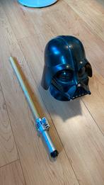 StarWars darth vader masker en lightsaber, Ophalen of Verzenden, Gebruikt, Actiefiguurtje