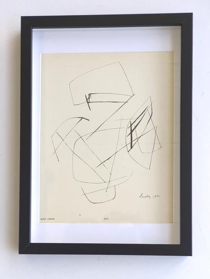 Berto Lardera  pochoir 1952, Antiek en Kunst, Kunst | Litho's en Zeefdrukken, Ophalen of Verzenden