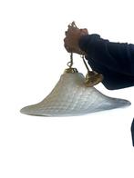 Vintage hanglamp in glas / heksenlamp MASSIVE, Ophalen, Glas, Minder dan 50 cm