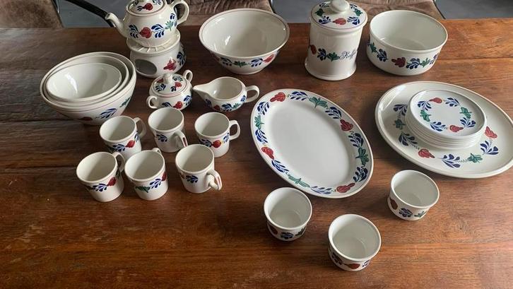 Boerenbont servies 27 delig zgan, Huis en Inrichting, Keuken | Servies, Zo goed als nieuw, Schaal of Schalen, Overige stijlen