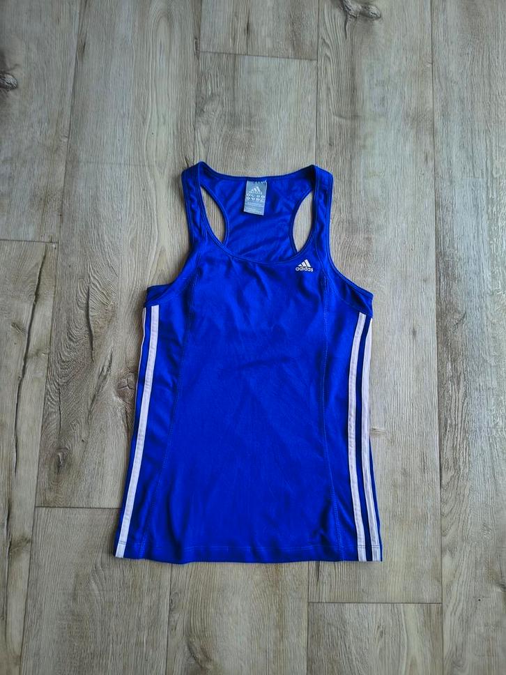 Mooie paars blauwe sporttop van Adidas, maat XS. Haltertop., Kleding | Dames, Sportkleding, Zo goed als nieuw, Maat 34 (XS) of kleiner