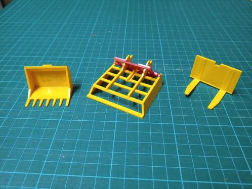Britains - Voorlader met wisselstukken- 1:32, Hobby en Vrije tijd, Modelauto's | 1:32, Gebruikt, Tractor of Landbouw, Britains