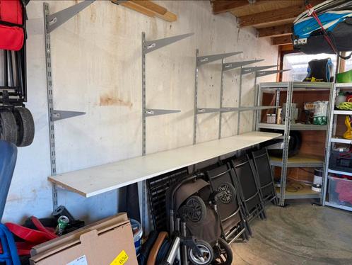 Handson wandplanken systeem. Inclusief rails en dragers., Huis en Inrichting, Kasten | Wandmeubels, Zo goed als nieuw, 200 cm of meer