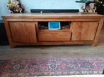 Teakhouten tv meubel     140x50x50 met 2 kastjes en 1 lade, Huis en Inrichting, Ophalen, Gebruikt, 100 tot 150 cm, Teakhout