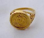 Ring Sint Joris en de draak, goud op 925 zilver (7629-3133/3, Sieraden, Tassen en Uiterlijk, Ringen, Ophalen, Nieuw, Dame of Heer