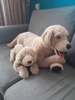 Hond 65 cm plus pup 35 cm pluche, Ophalen, Zo goed als nieuw, Hond