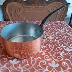 Vintage grote koperen steelpan, gehamerd, 18 cm diameter, Verzenden