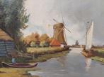 Adri Verveen  - groot riviergezicht, Antiek en Kunst, Ophalen of Verzenden