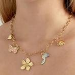 Nieuwe stainless steel bedelketting, Nieuw, Ophalen of Verzenden, Goud, Overige materialen