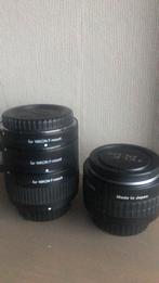Nikon extensions tubes en N-AF 2x teleplus MC7, Groothoeklens, Gebruikt, Ophalen of Verzenden