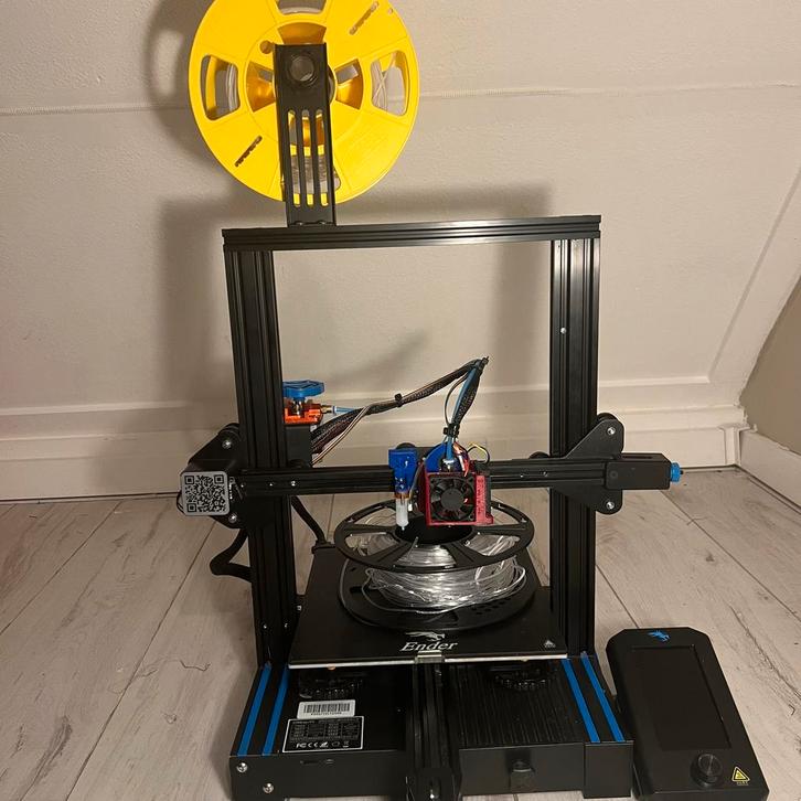 Ender 3 V2 3D Printer met Upgrades & Filament, Computers en Software, 3D Printers, Zo goed als nieuw, Ophalen
