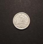 25 cent 1913, Postzegels en Munten, Munten | Nederland, Zilver, Koningin Wilhelmina, Losse munt, 25 cent