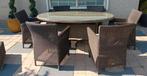 6 persoons ovale tuinset  / diningset, Ophalen, Gebruikt, 6 zitplaatsen, Wicker