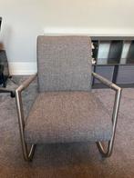 Mooie grijze stoel/fauteuil, Ophalen of Verzenden, Zo goed als nieuw, Metaal, Eén