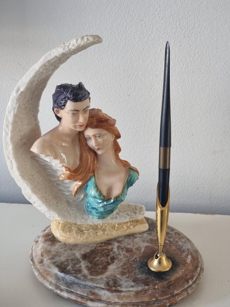 Zeldzaam Italiaanse marmeren pennenhouder, Ophalen of Verzenden, Zo goed als nieuw, Vulpen, Overige merken