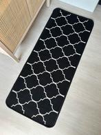 Tapijt vloerkleed keukenmat loper zwart wit nieuw, Huis en Inrichting, Wit, 200 cm of meer, Zo goed als nieuw, Rechthoekig