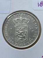 Gullden 1866 prachtig— schaars jaar, Postzegels en Munten, Munten | Nederland, 1 gulden, Koning Willem III, Zilver, Ophalen of Verzenden