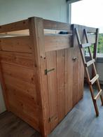 Half hoogslaper van steigerhout, Ophalen, Zo goed als nieuw, Hoogslaper