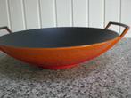Le Creuset wokpan gietijzer NIEUW, Gietijzer, Nieuw, Ophalen of Verzenden, Keramische plaat