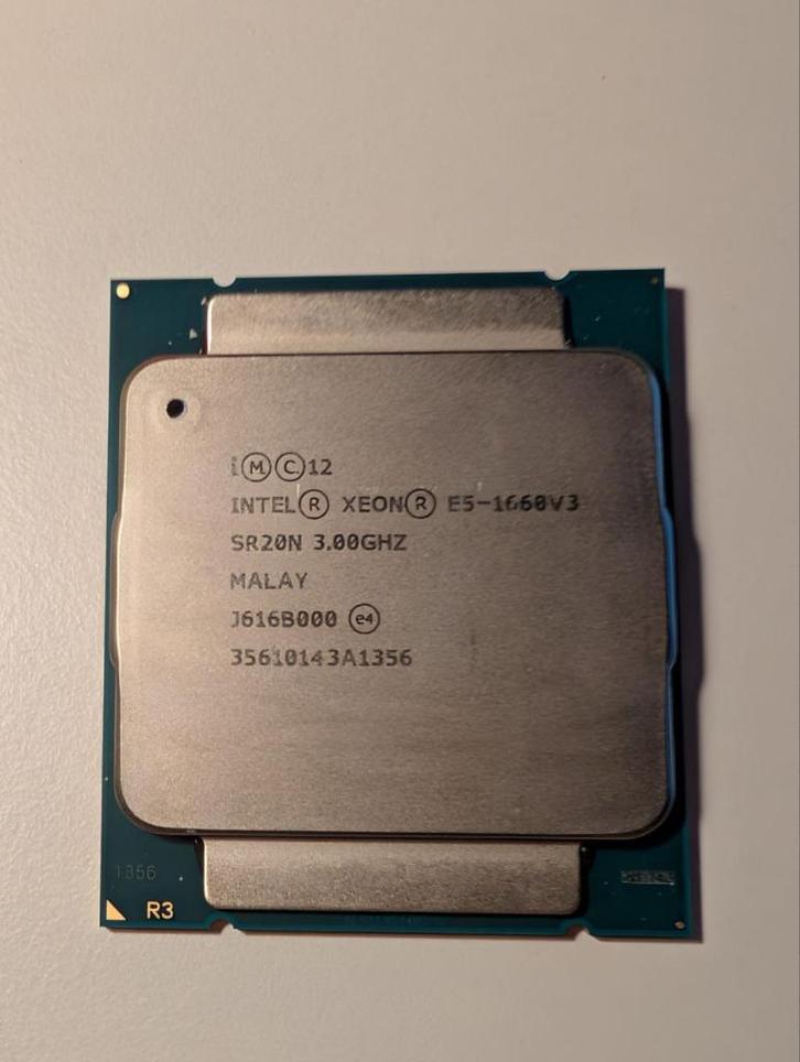 Intel Xeon E5-1660v3 Socket 2011-3, Computers en Software, Processors, Gebruikt, 8-core, 3 tot 4 Ghz, Ophalen