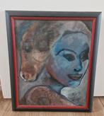 Schilderij van een vrouw met paard, Antiek en Kunst, Ophalen