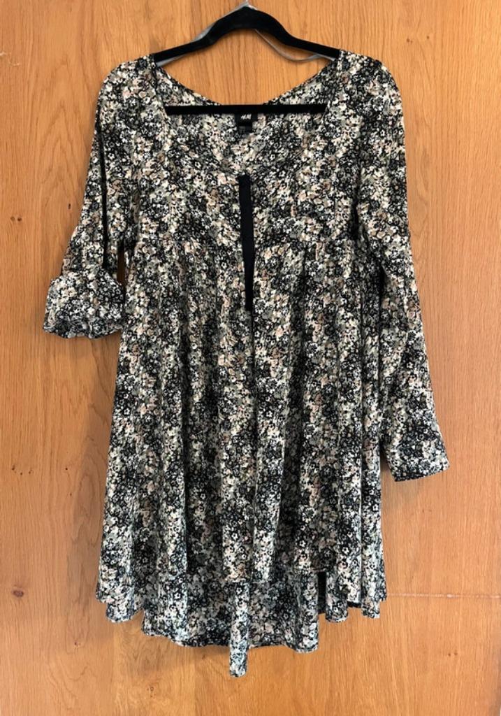 Gebloemd najaarsjurkje, Tuniek, Blouse | H&M (36), Kleding | Dames, Jurken, Zo goed als nieuw, Maat 36 (S), Overige kleuren, Boven de knie