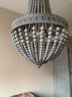 Grote hanglamp met houten kralen, Ophalen, Zo goed als nieuw