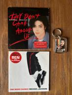 Michael Jackson singles en sleutelhanger, 2 t/m 5 singles, Ophalen of Verzenden, Gebruikt, Pop