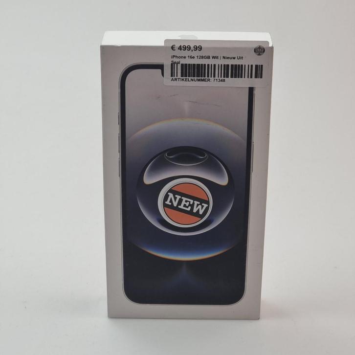 iPhone 16e 128GB Wit | Nieuw uit seal, Telecommunicatie, Mobiele telefoons | Apple iPhone, Nieuw