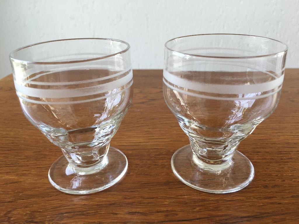 2 Antieke Borrelglaasjes als Nieuw, Antiek en Kunst, Antiek | Glas en Kristal, Ophalen of Verzenden