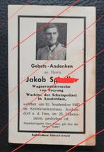 Duits Wachtmeister XX Schutzpolizei Amsterdam WW2/ WO2 1945, Ophalen of Verzenden, Bidprentje