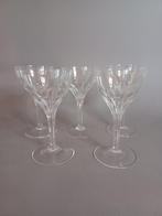 5 witte wijnglazen model Jivo kristalUnie Maastricht, Antiek en Kunst, Antiek | Glas en Kristal, Ophalen of Verzenden