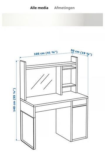 IKEA bureau MICKE - afbeelding 9