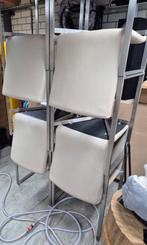 6 design eetkamerstoelen leer goossens wonen leer rvs, Huis en Inrichting, Stoelen, Arco leolux montis bert plantagie, Wit, Leer