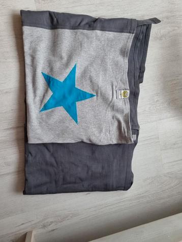 Grijze Draagdoek met Blauwe Ster maat M beschikbaar voor biedingen