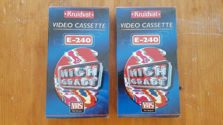 VHS banden 2x NIEUW E-240 High grade Pal Secam 240 minuten, Cd's en Dvd's, VHS | Film, Nieuw in verpakking, Overige genres, Alle leeftijden
