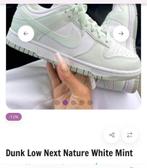 nike dunk low next nature white mint NIEUW, Kleding | Dames, Schoenen, Nieuw, Ophalen of Verzenden, Sneakers of Gympen, Overige kleuren