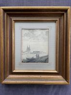 Antieke tekening Broederpoort Kampen, Antiek en Kunst, Kunst | Tekeningen en Foto's, Ophalen of Verzenden