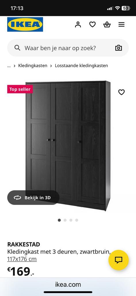 Grote kledingkast met 3 deuren Ikea nieuw!, Huis en Inrichting, Kasten | Kledingkasten, Gebruikt, 200 cm of meer, 150 tot 200 cm