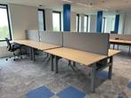 SET - 3 x Kinnarps Zit-sta Duo bureau, 1500 euro/set,32 sets, Huis en Inrichting, Bureaus, Verzenden, Elektrisch, Gebruikt, Stabureau