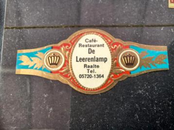 Oud sigarenbandje Raalte Café De Leerenlamp beschikbaar voor biedingen