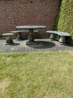 Betonnen brocante tuinset, Tuin en Terras, Bank, Gebruikt, Ophalen of Verzenden