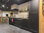 Showr keuken eiken hout, stenen blad, fornuis, Huis en Inrichting, Keuken | Complete keukens, Ophalen, Zwart, Enkelwandige keuken